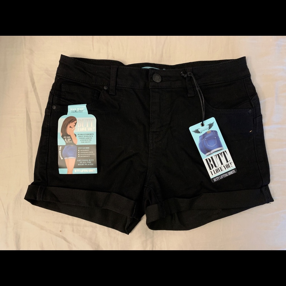 Wax Jean Black Stretch shorts